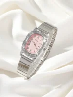 Montre en Acier Inoxydable Argenté