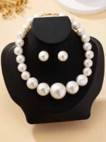 Parure Collier et Boucles d’Oreilles avec perles - Image 3