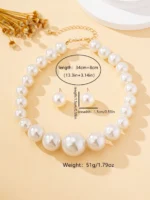 Parure Collier et Boucles d’Oreilles avec perles - Image 6