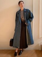 Manteau Long en Jean style trench - Image 4