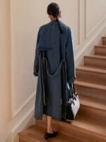 Manteau Long en Jean style trench - Image 6