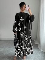 Robe Longue à Manches Lanternes - Image 2