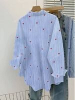 Chemise à Rayures avec Imprimé Cœur - Image 11