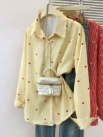 Chemise à Rayures avec Imprimé Cœur - Image 3