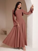 Ensemble 2 Pièces Haut Long à Manches longue + Robe dos nu - Image 3