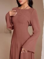 Ensemble 2 Pièces Haut Long à Manches longue + Robe dos nu - Image 4