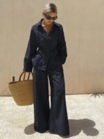 Ensemble Été | Chemise Plissée + Pantalon Large - Image 3