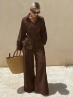 Ensemble Été | Chemise Plissée + Pantalon Large - Image 2