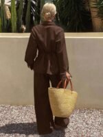 Ensemble Été | Chemise Plissée + Pantalon Large - Image 4