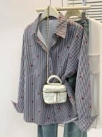 Chemise à Rayures avec Imprimé Cœur - Image 6