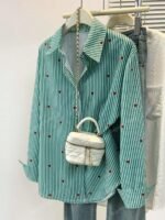 Chemise à Rayures avec Imprimé Cœur - Image 7