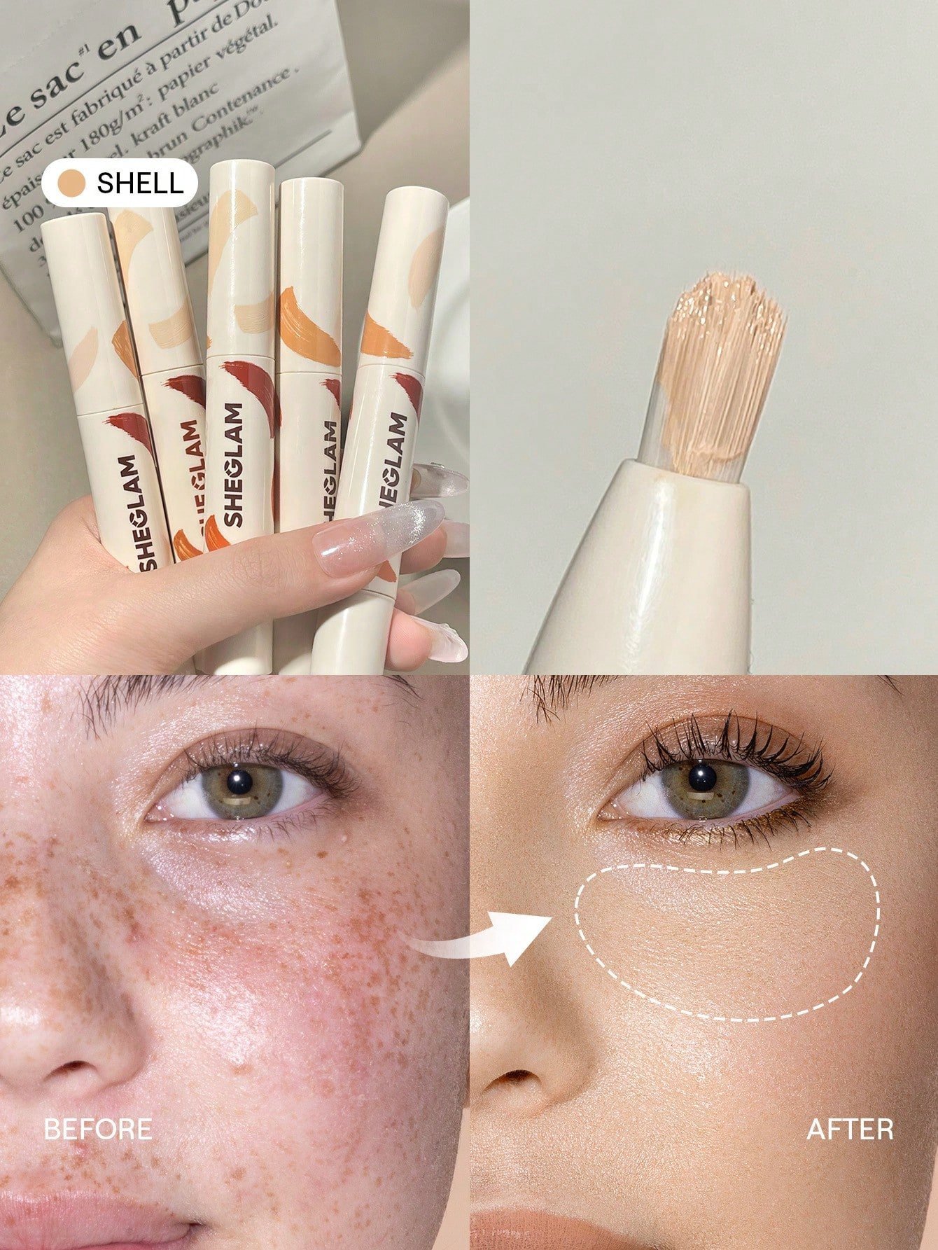 175455316211ecc94f1b640cf983f72e855f830801.jpg Anti-Cernes Liquide Haute Couverture 10 teintes - Image 1